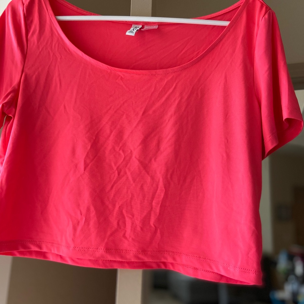 Hot pink crop top